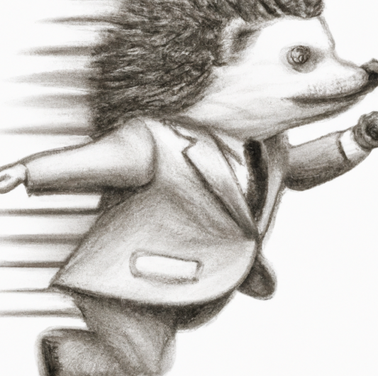 a-pencil-rendering-of-a-hedgehog-dressed-as-an-executive-traveling-in-hyperspace