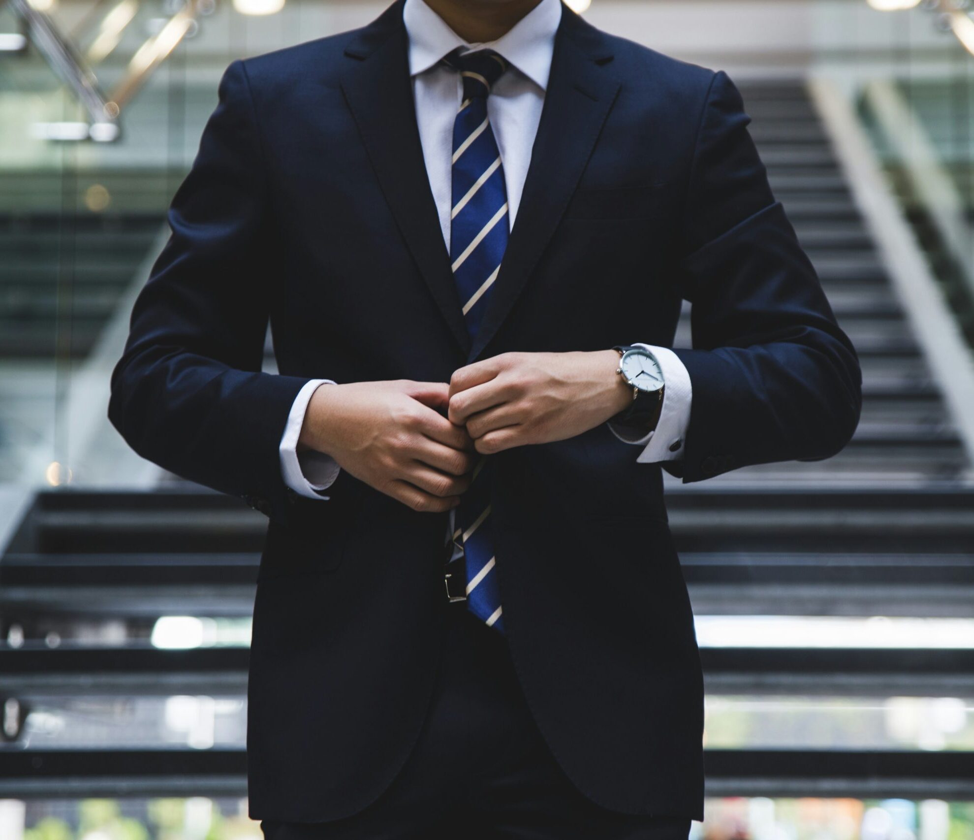 Young man in a suit